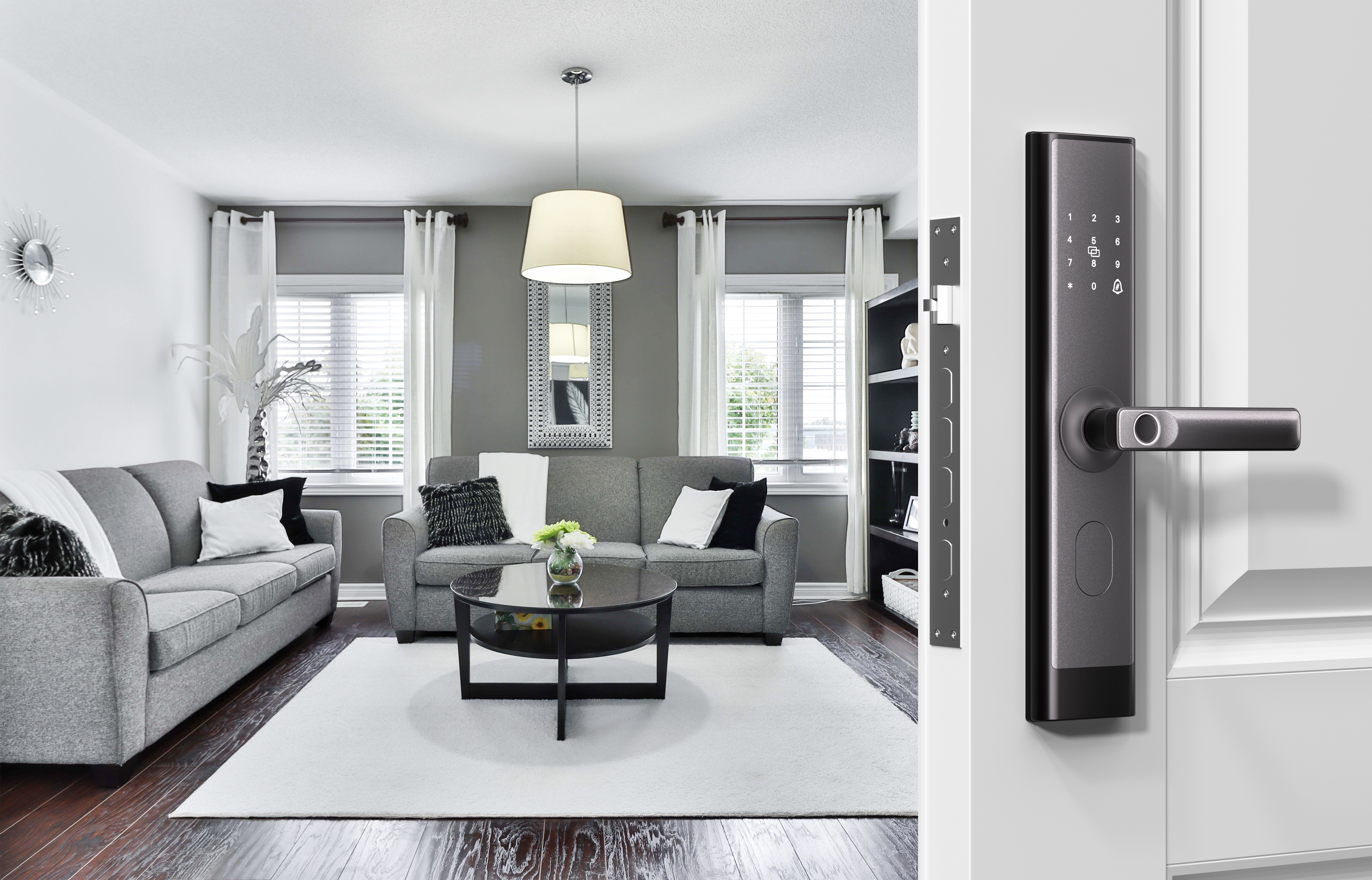 Smart Door Lock C200_24*240 without hooks-wooden door — LifeSmart product supplied by Earth's Material in Saudi Arabia